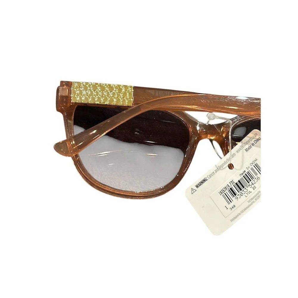 Trend Sunglasses Women's Round Pink Gold Accents UV400
